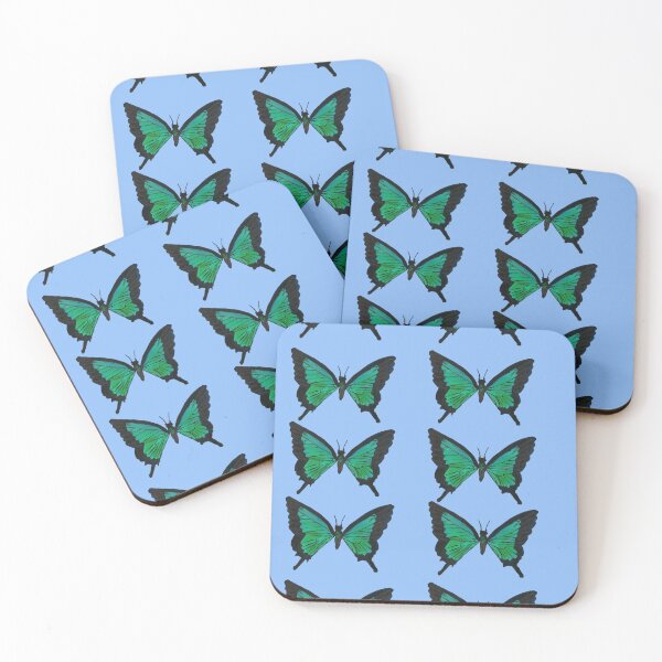 Item preview, Green Ulysses Butterfly Hand Painted Acrylic Painting designed and sold by UncleStuScience.