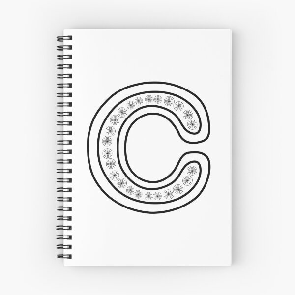 Item preview, Letter C With Black Spirals designed and sold by artfulnotebook.
