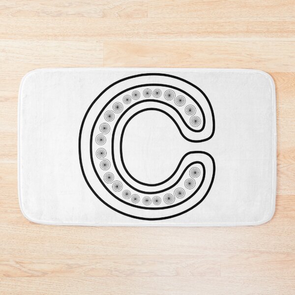 Item preview, Letter C With Black Spirals designed and sold by artfulnotebook.