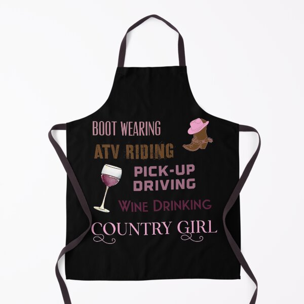 Item preview, Boot Wearing ATV Riding Pick-up Driving Wine Drinking Country Girl designed and sold by ShowMePrints.