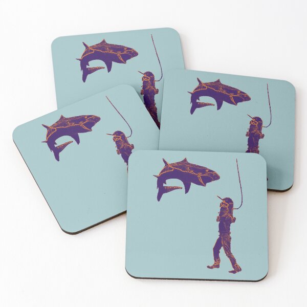 Item preview, Vintage Diver with Diving Helmet Knifing a Shark URM designed and sold by urmaddad.
