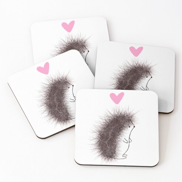 Artikelvorschau, Lustiges Igel-niedliches Tier-rosa Herz entworfen und verkauft von fluffibee.