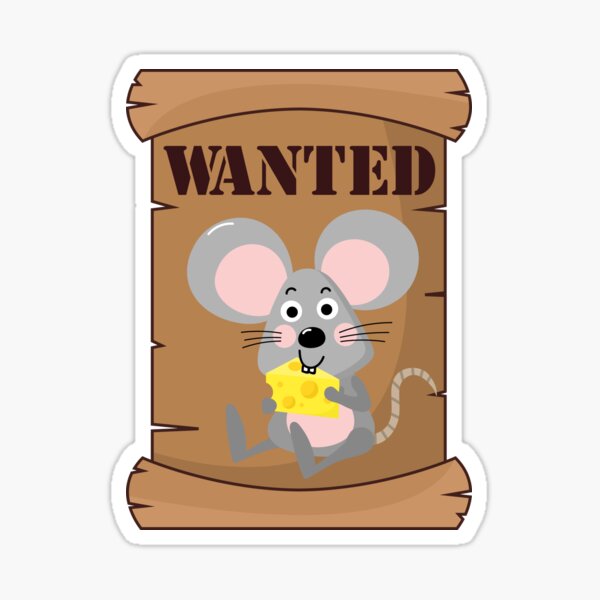 Pegatina «Ratón se busca vivo o muerto» de WoodburyLake | Redbubble Pegatina «Ratón se busca vivo o muerto» de WoodburyLake | Redbubble