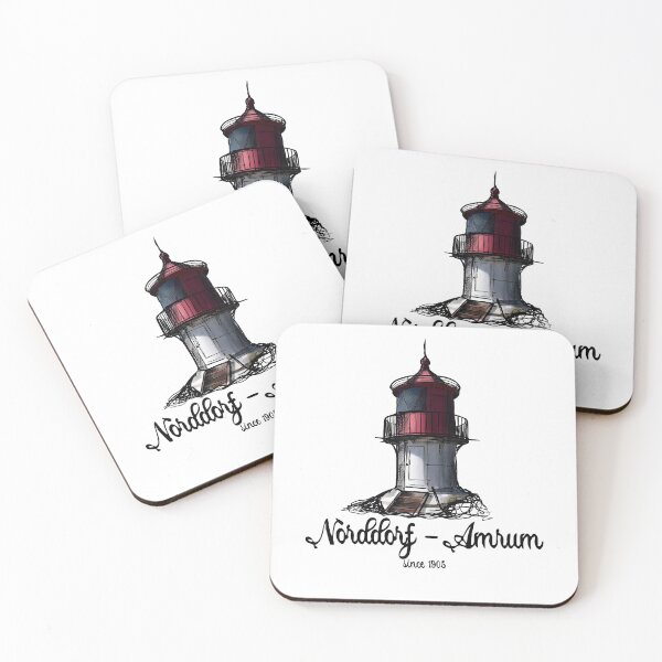 Item preview, Norddorf lighthouse Urban Sketch motif North Sea Amrum designed and sold by emm-j.