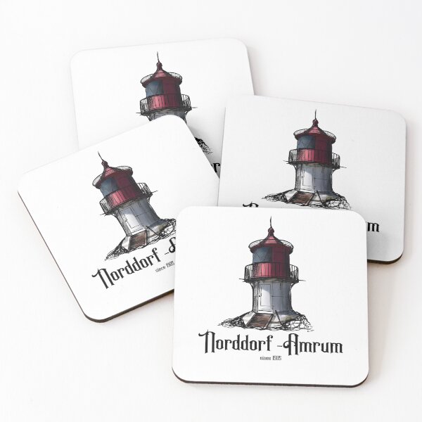 Item preview, Norddorf lighthouse Urban Sketch motif North Sea Amrum designed and sold by emm-j.