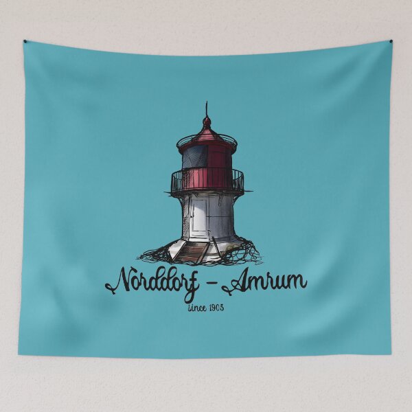 Item preview, Norddorf lighthouse Urban Sketch motif North Sea Amrum designed and sold by emm-j.