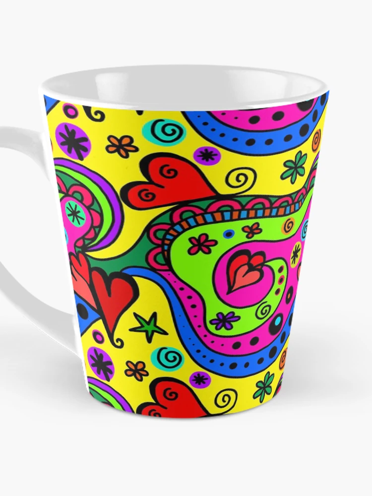 Thumbnail 3 of 4, Coffee Mug, Bright doodle designed and sold by RuthFurtado.