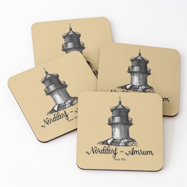 Item preview, Norddorf lighthouse Urban Sketch motif North Sea Amrum designed and sold by emm-j.