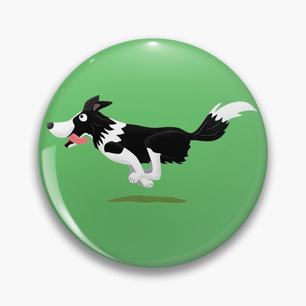 Item preview, Funny Border Collie dog running cartoon designed and sold by FrogFactory.