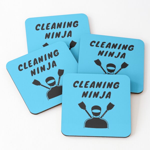 Cleaning Ninja Housekeeper Cleaning Crew Gifts Coasters (Set of 4)