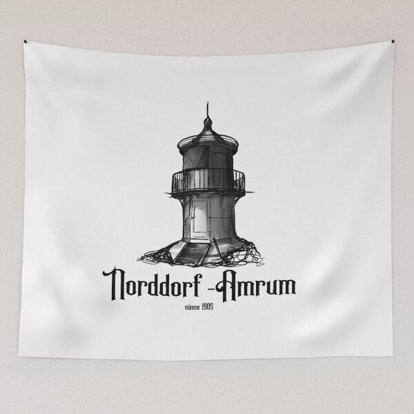 Item preview, Norddorf lighthouse Urban Sketch motif North Sea Amrum designed and sold by emm-j.