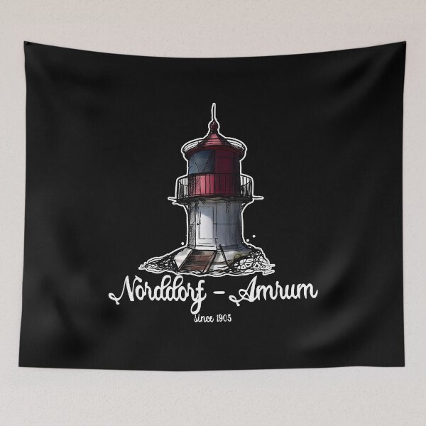 Item preview, Norddorf lighthouse Urban Sketch motif North Sea Amrum designed and sold by emm-j.