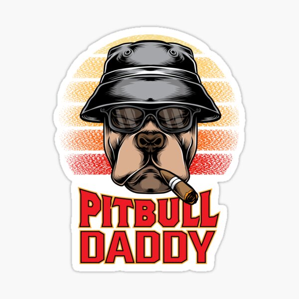 Pitbull Daddy T-shirt Sticker