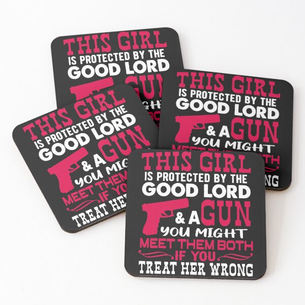 Item preview, This Girl Is Protected By The Good Lord and A Gun You Might Meet Them Both If You Treat Her Wrong Second Amendment Gun Rights Patriotic American designed and sold by henrydy.
