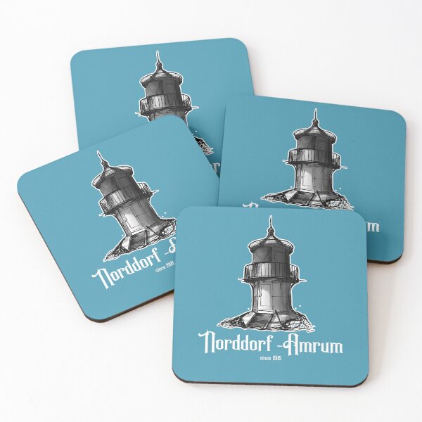 Item preview, Norddorf lighthouse Urban Sketch motif North Sea Amrum designed and sold by emm-j.