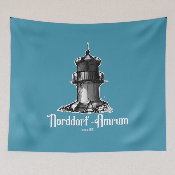 Item preview, Norddorf lighthouse Urban Sketch motif North Sea Amrum designed and sold by emm-j.