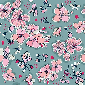 Artwork thumbnail, Flora Blossoms by DesignsbyRoochita Studio