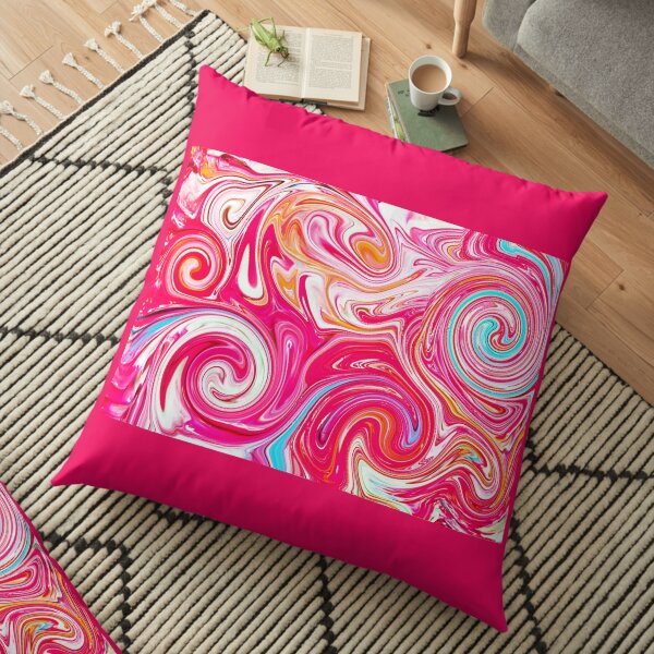 #Cotton Candy swirl Floor Pillow