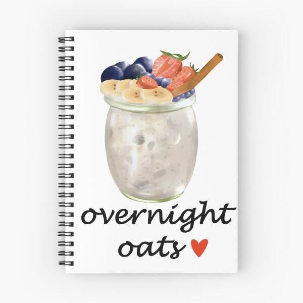 Item preview, overnight oats lover illustration designed and sold by BeccaKenDesigns.