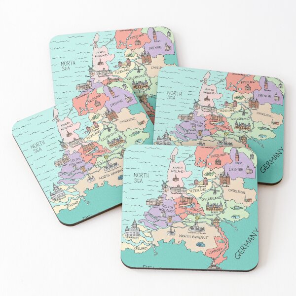 Item preview, Colorful Map of The Netherlands  designed and sold by Sheridan T.