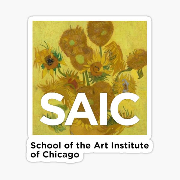 SAIC School of the Art Institute Chicago Van Gogh Sunflowers Sticker
