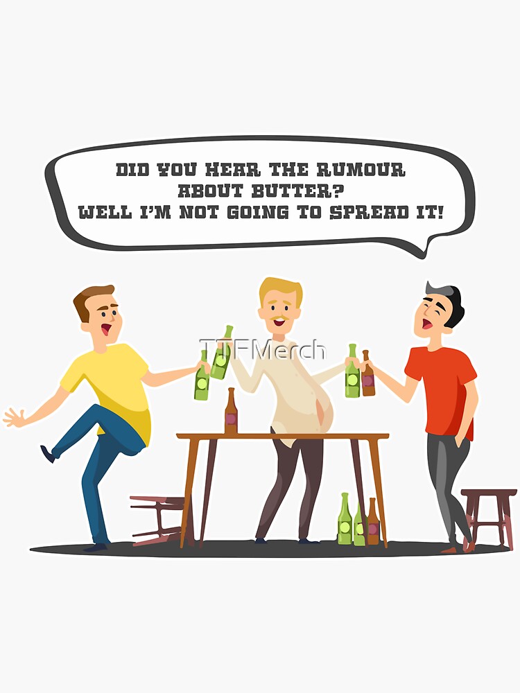 "Dad Jokes Collection Butter Going To Spread It Gift" Sticker by