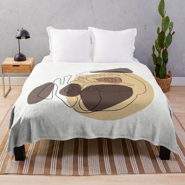 Item preview, Modern One line Abstract Pug designed and sold by Huebucket.