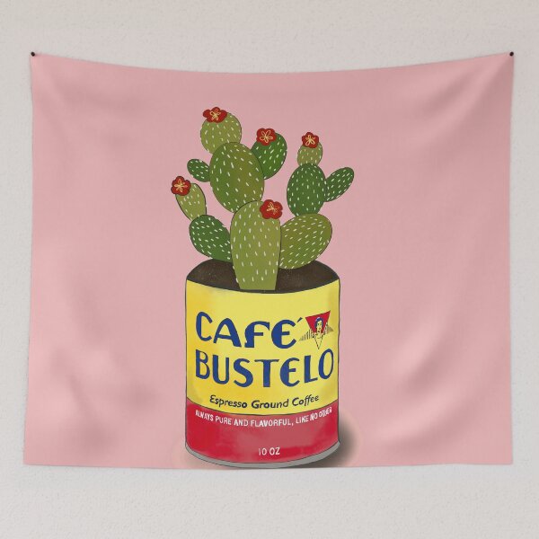 Item preview, Cactus in a cafe bustelo can kitchen art designed and sold by Wildbeat.