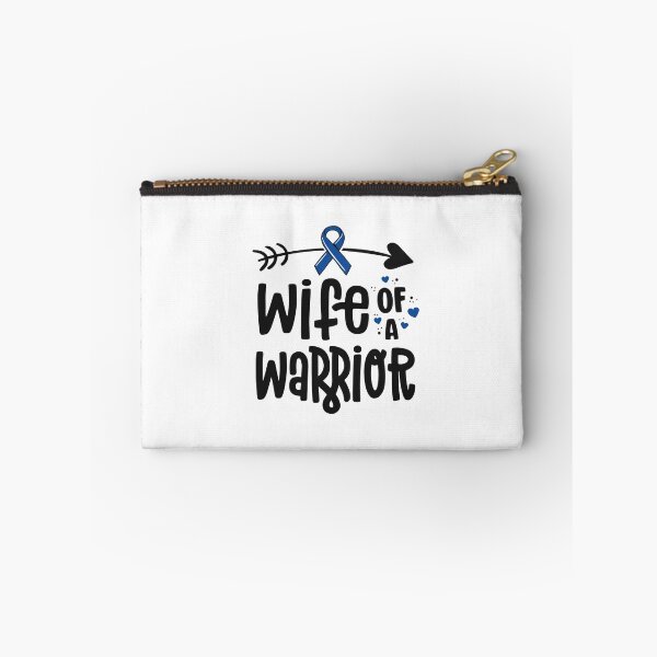 Item preview, Wife Of A Warrior Blue Ribbon Family Colon Cancer Awareness designed and sold by 14thFloor.