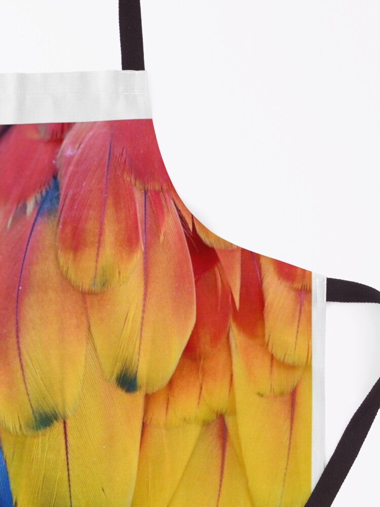 Alternate view of Closeup Colorful Parrot Feathers Apron