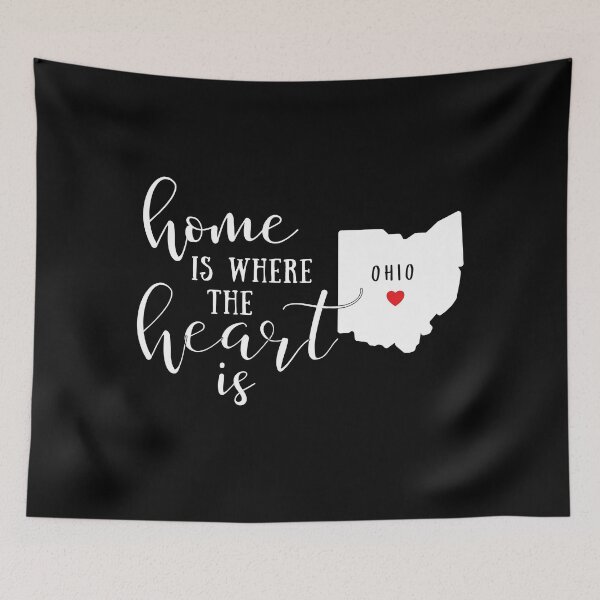 Item preview, Ohio, Home Is Where the Heart Is, Home State designed and sold by ladylaughprints.