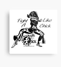 "Fight Like A Chick" Metal Print
