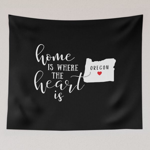 Item preview, Oregon, Home Is Where the Heart Is, Home State designed and sold by ladylaughprints.