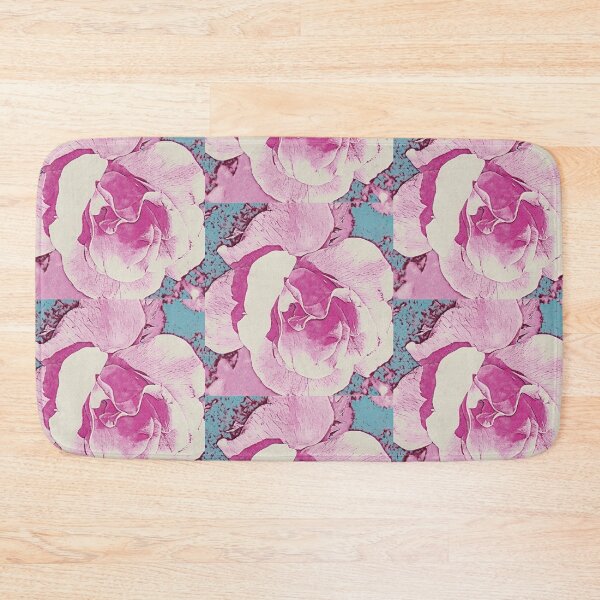 Item preview, Pink Rose on a Teal Background designed and sold by EloiseArt.
