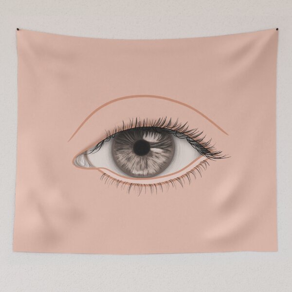 Item preview, Realistic Eyeball, Unfinished Eyelid Drawing + Eyelashes (Peach Pink Orange) designed and sold by AEJdesign.