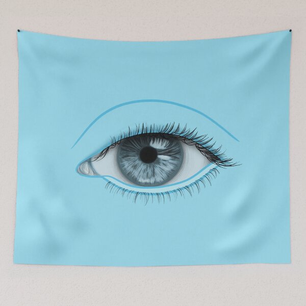 Item preview, Realistic Eyeball, Unfinished Eyelid Drawing + Eyelashes (Blue Aqua) designed and sold by AEJdesign.