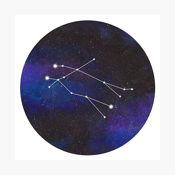 Gemini - galaxy star constellation Photographic Print