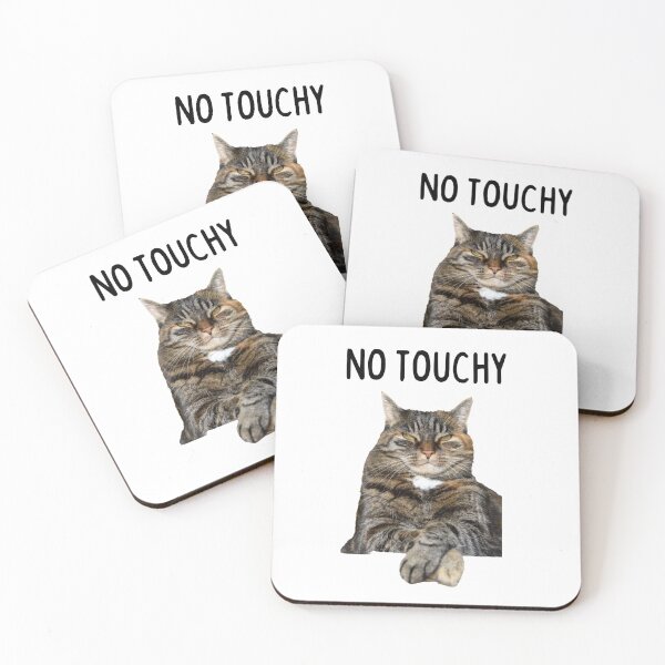 Item preview, No Touchy - Funny Meme Cat designed and sold by StickersHub94.