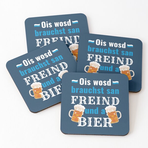 Item preview, Freind and beer Bavaria Bavarian dialect saying designed and sold by Wohnmobil-Liebe.