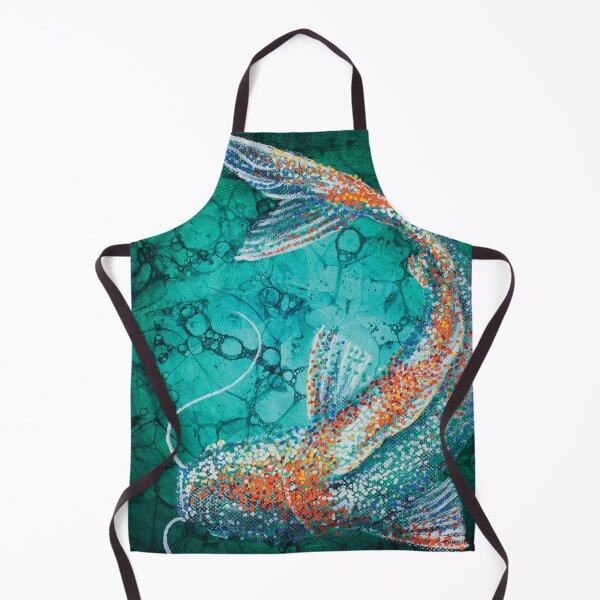 Item preview, Orange koi in an azure pool designed and sold by Caroline Swart.