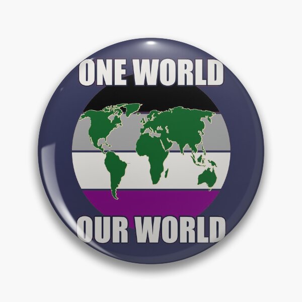 Item preview, One World, Our World -Asexual Flag Colors designed and sold by HappySchnapper.