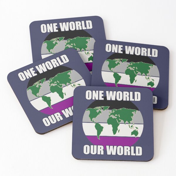 Item preview, One World, Our World -Asexual Flag Colors designed and sold by HappySchnapper.