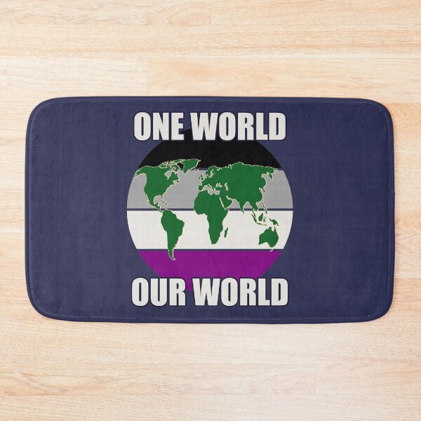 Item preview, One World, Our World -Asexual Flag Colors designed and sold by HappySchnapper.