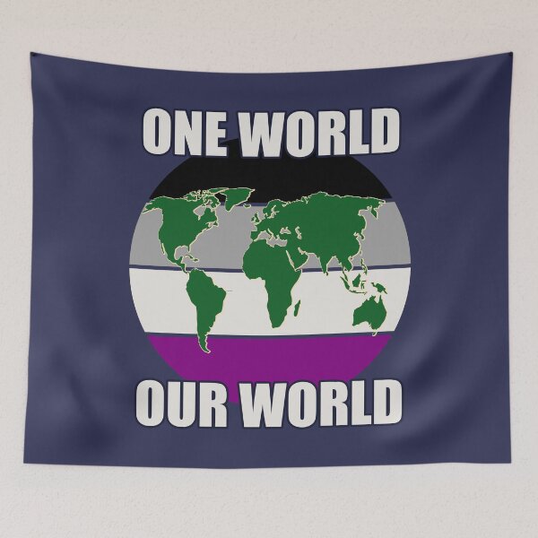 Item preview, One World, Our World -Asexual Flag Colors designed and sold by HappySchnapper.
