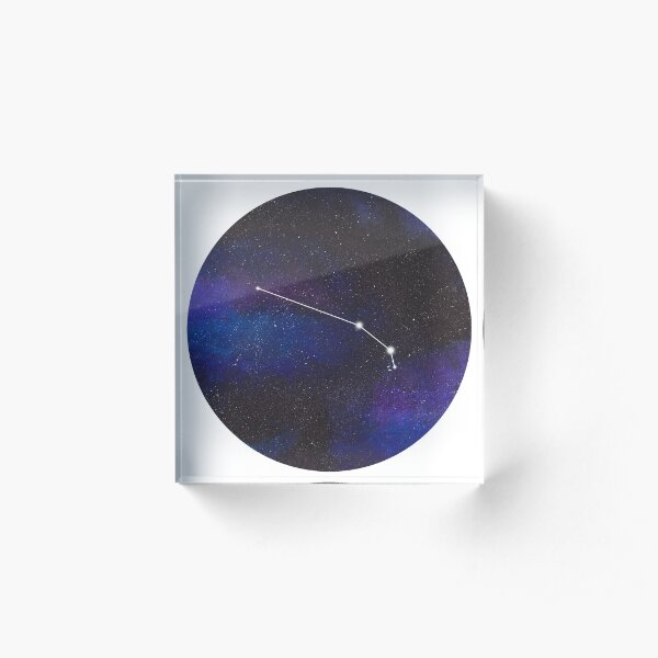 Aries - galaxy star constellation Acrylic Block