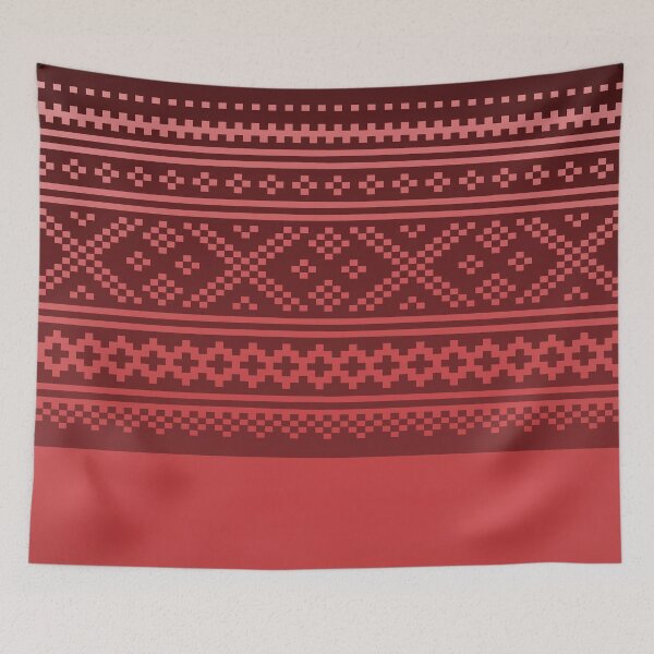 Item preview, norwegian knitting pattern from setesdal in red designed and sold by weilertsen.