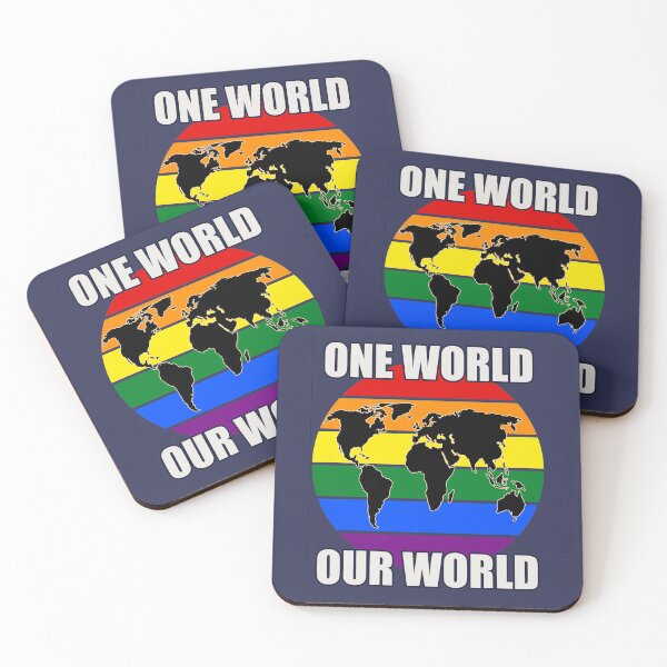 Item preview, One World, Our World - Gay Pride Flag Colors designed and sold by HappySchnapper.