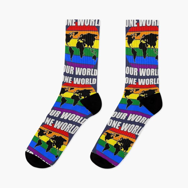 Item preview, One World, Our World - Gay Pride Flag Colors designed and sold by HappySchnapper.