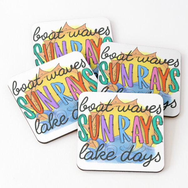 Item preview, boat waves sun rays lake days designed and sold by taby2you.