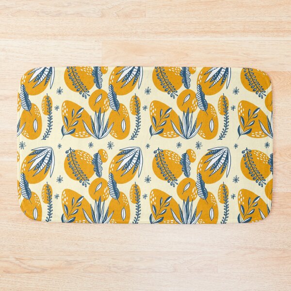 Item preview, Blue and Orange Floral designed and sold by bearsandfoxes.